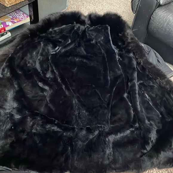 Vintage 90s Ankle length fur coat with removable fur vest duster - Picture 7 of 9